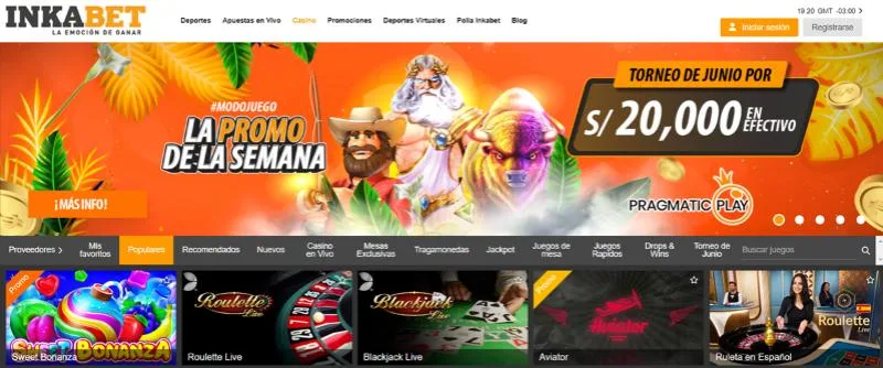 Lobby de juegos de casino de Inkabet